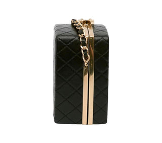 Chanel Black CC Makeup-Up Box Clutch With Chain Crossbody Bag