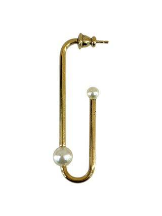 Christian Dior Mail Asymmetrical Faux Pearl Earrings