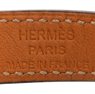 Hermes Orange Swift Kelly Double Tour Bracelet With PHW