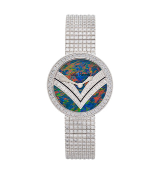 Louis Vuitton Opal And Diamond Pavé Wristwatch