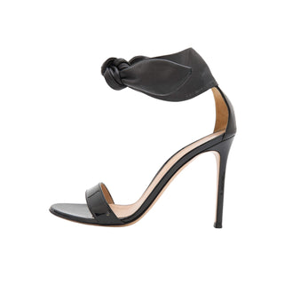 Gianvito Rossi Black Patent Leather Ankle Cuff Sandals