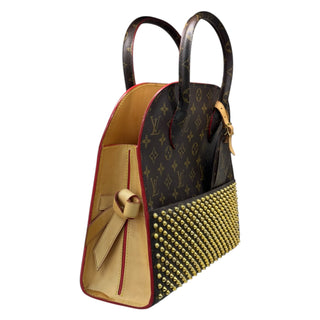 Louis Vuitton x Christian Louboutin Monogram Canvas With Gold Studs Iconoclast Tote Bag