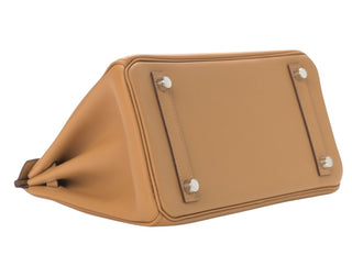 Hermès Birkin 25 In & Out In Biscuit Swift Leather With Palladium Hardware