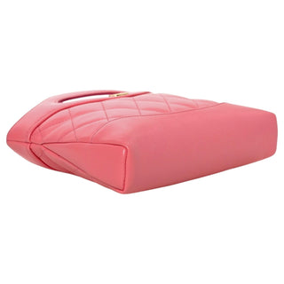 Chanel Coral Pink Shiny Calfskin Quilted Nano 31 Shopping Bag