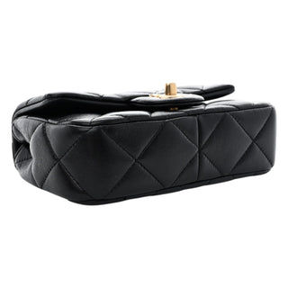 Chanel Black Lambskin Quilted Pearl Crush Small Flap Bag