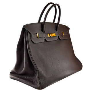 Hermès Birkin 40 In Dark Chocolate Togo Leather With Gold Hardware