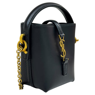 Yves Saint Laurent Black Mini Le 37 Bucket Bag With Gold-Tone Hardware