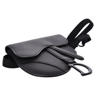 Christian Dior Black Ultra Matte Calfskin Saddle Belt Bag