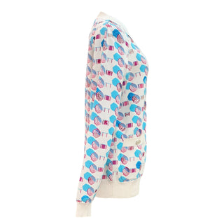 Chanel Beach Series Multicolour V-Neck Sweater with Sequin Details