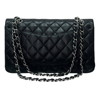 Chanel Black Quilted Lambskin Medium Double Flap With Palladium Hardware