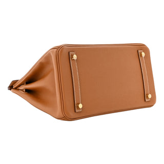 Hermes Birkin 30 Retourne Gold Epsom Leather With Gold Hardware