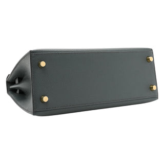 Hermès Kelly 25 Sellier Vert Amande Epsom Leather With Gold Hardware