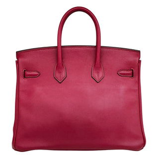 Hermes Birkin 25 Rubis Swift Leather With Gold Hardware