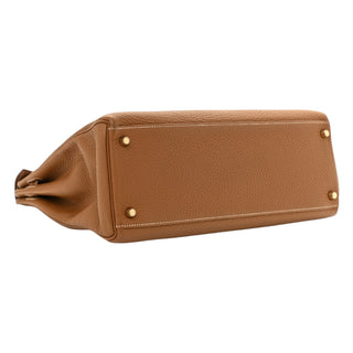 Hermès Kelly 35 Togo Leather In Gold With Gold Hardware