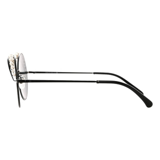 Chanel Black Pearl Round Sunglasses