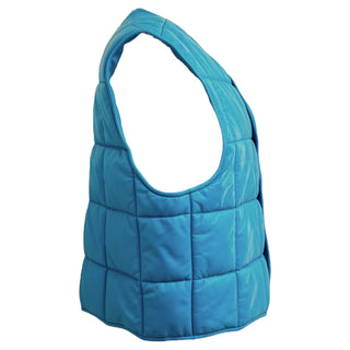 Bottega Veneta Blue Quilted Leather Gilet