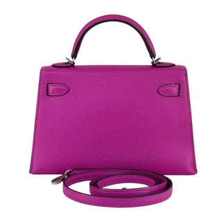 Hermes Epsom Mini Kelly Sellier 20 Magnolia With Palladium Hardware