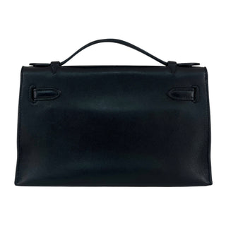 Hermès Kelly Pochette Black Swift Leather With Gold Hardware
