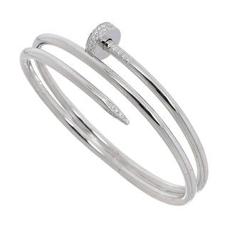 Cartier Juste Un Clou Double Wrap White Gold Diamond Bracelet