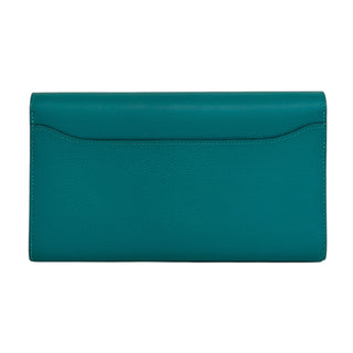 Hermes Vert Bosphore Evercolour Constance Wallet With Gold Hardware