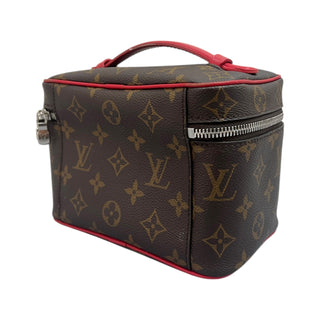 Louis Vuitton Monogram Canvas Nice Mini Vanity Case With Red Trim