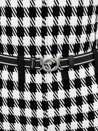 Alaïa Checked Jacquard Playsuit