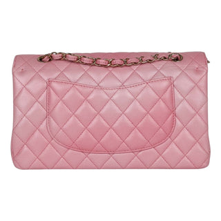 Chanel Pink Iridescent Ombre Goatskin Quilted Medium Double Flap Bag With GHW