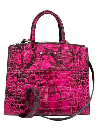Louis Vuitton Fuchsia Inferno City Streamer PM Crocodilian Brilliant Bag