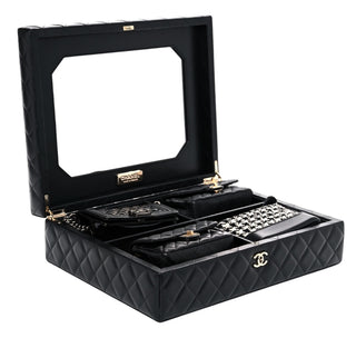 Chanel Black Success Story Set Of 4 Mini Bags With Quilted Trunk