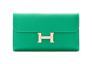 Hermès Vert Jade Constance Long Wallet