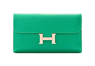 Hermès Vert Jade Constance Long Wallet