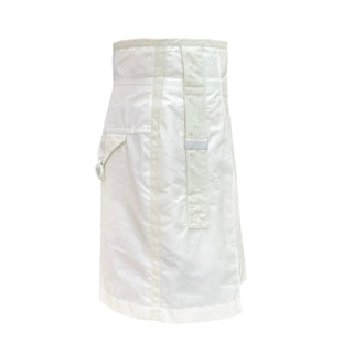 Hermes White High-Waisted Cotton Shorts with Belt