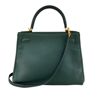 Hermès Kelly 28 In Vert Anglais Togo Leather With Gold Hardware