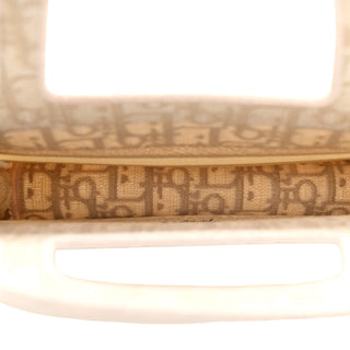 Christian Dior Gold Canvas Oblique Embroidered Mini Book Tote Bag