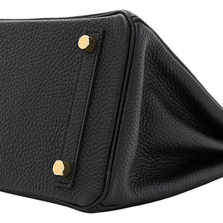 Hermès Birkin 25 Noir Togo Leather With Gold Hardware