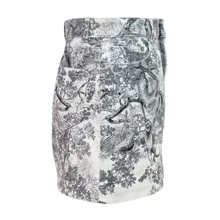 Christian Dior Toile de Jouy Jungle Print Cotton Mini Skirt