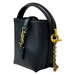 Yves Saint Laurent Black Mini Le 37 Bucket Bag With Gold-Tone Hardware