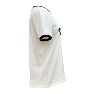 Celine Cream White Cotton 70'S Blason T-Shirt