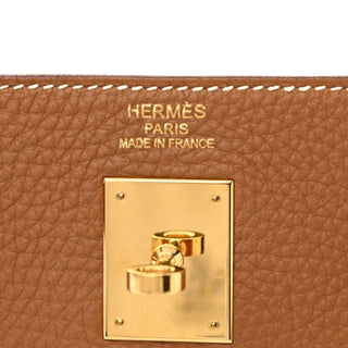 Hermès Kelly 35 Togo Leather In Gold With Gold Hardware