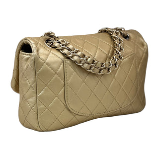 Chanel Gold Metallic Lambskin Quilted Medium Precious Jewel Single Flap Bag