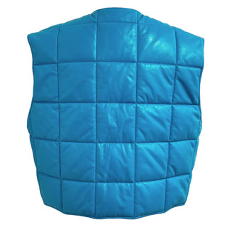 Bottega Veneta Blue Quilted Leather Gilet