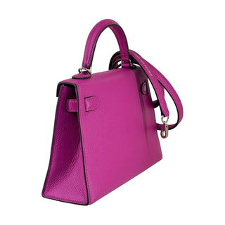 Hermes Epsom Mini Kelly Sellier 20 Magnolia With Palladium Hardware