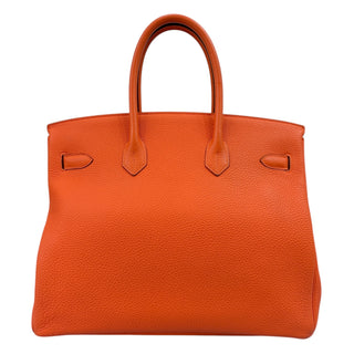 Hermès Birkin 35 Orange Togo Leather With Gold Hardware