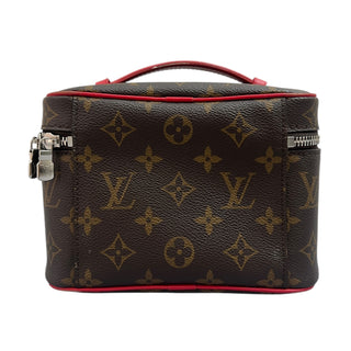Louis Vuitton Monogram Canvas Nice Mini Vanity Case With Red Trim