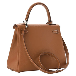 Hermes Kelly 25 Gold Togo Leather With Palladium Hardware