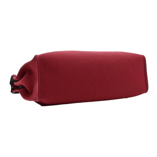 Hermès Herbag Zip 31 PM Toile & Vache Hunter Leather In Rouge Grenat & Bleu Saphir