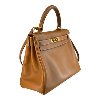 Hermès Kelly 28 Gold Gulliver Leather Bag with Gold Hardware