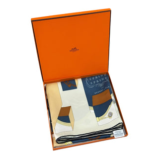 Hermès “Springs Springs” Silk Scarf 90
