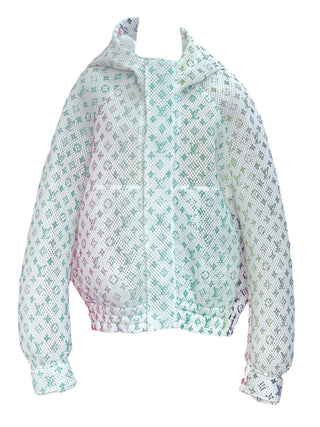 Louis Vuitton Pastel Monogram Mesh Bomber Jacket