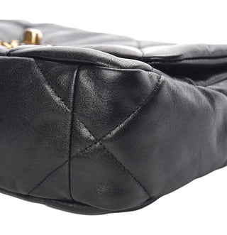 Chanel Black Lambskin Quilted Medium Chanel 19 Flap Bag